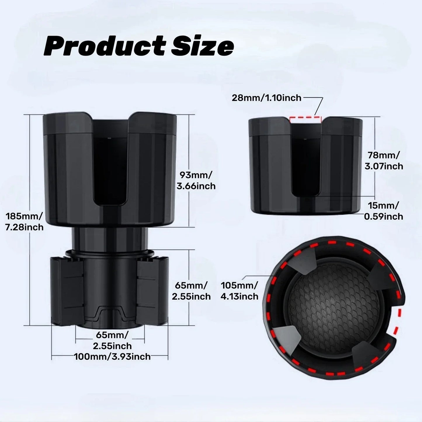 Portavasos Adaptable para Coche.